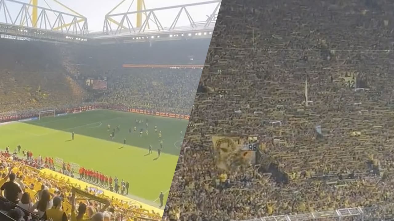 Video: Dortmund-fans blijven ploeg steunen na verspelen van landstitel op laatste speeldag