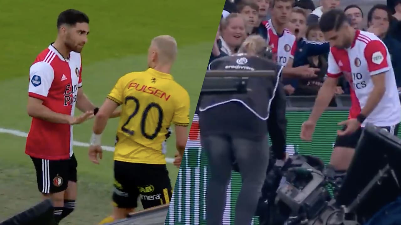 VIDEO: Jahanbakhsh schiet cameravrouw te hulp na botsing met Elfsborg-speler