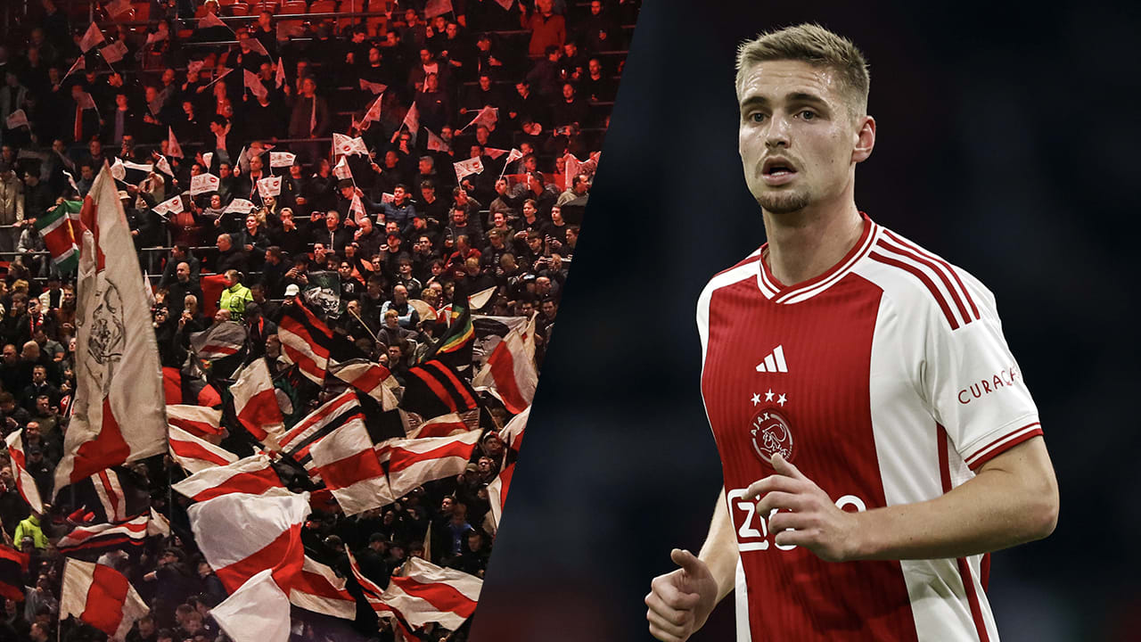 Video: Ajax-fans juichen om wissel van Taylor: 'Ze laten hem keihard vallen'