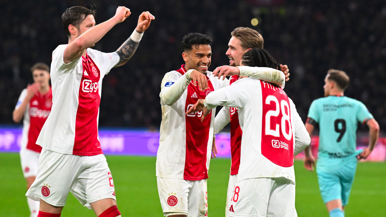 Ajax na ruime thuiszege op Almere terug op tweede plaats in de Eredivisie