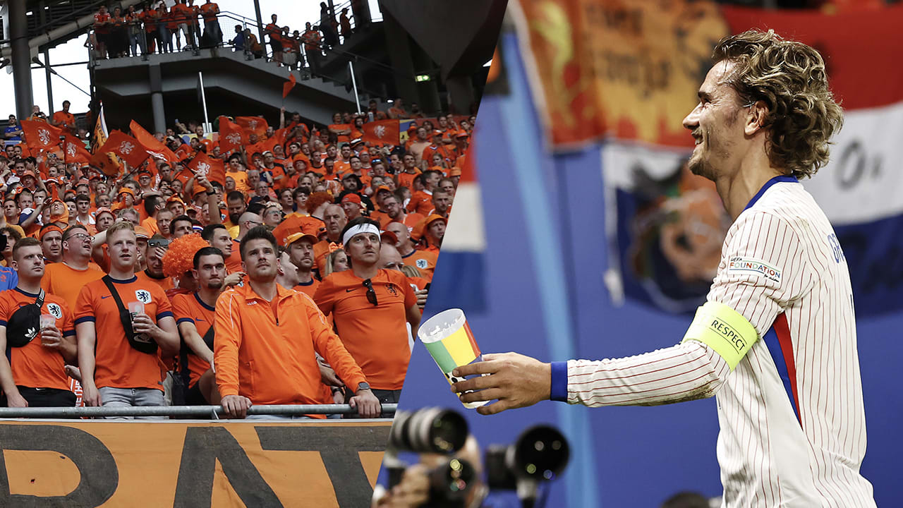 KNVB kan rekenen op boete na gooien van bekers door Oranjefans tegen Frankrijk