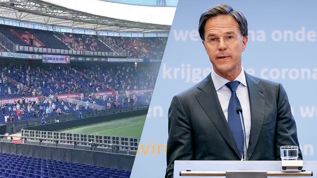 Rutte schrikt van 'hartstochtelijk zingende' supporters in de Kuip: 'Geheel tegen de regels!'