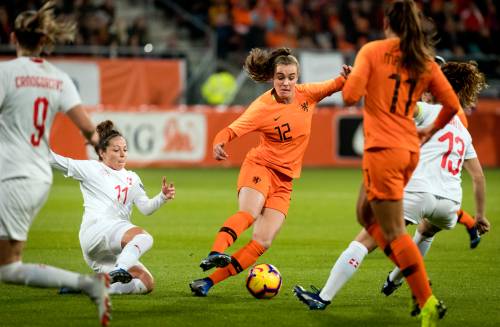 Voetbalsters met één wijziging in return