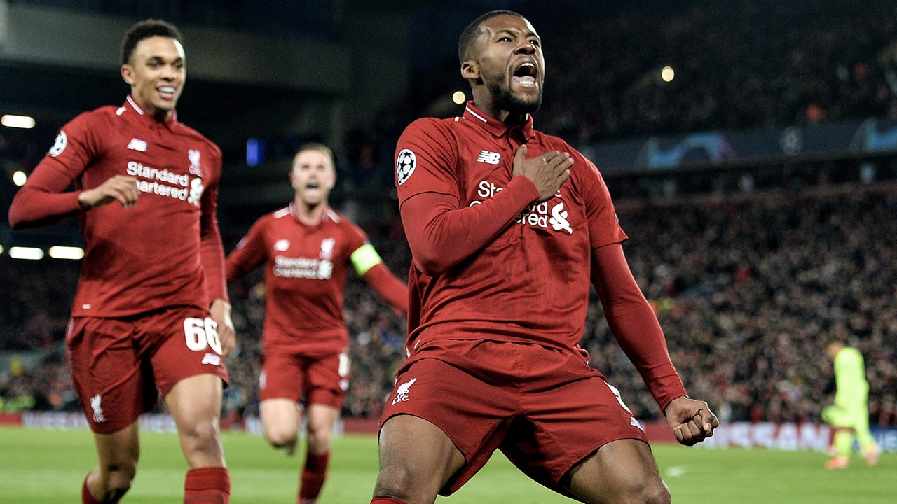 THROWBACK: Wijnaldum valt weergaloos in tegen Barça 