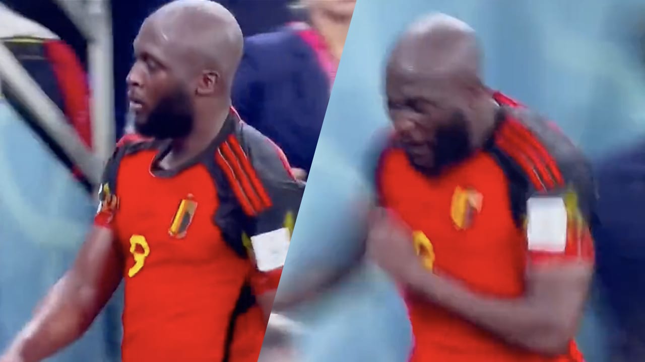 Video: Boze Lukaku sloopt dugout na uitschakeling België op WK