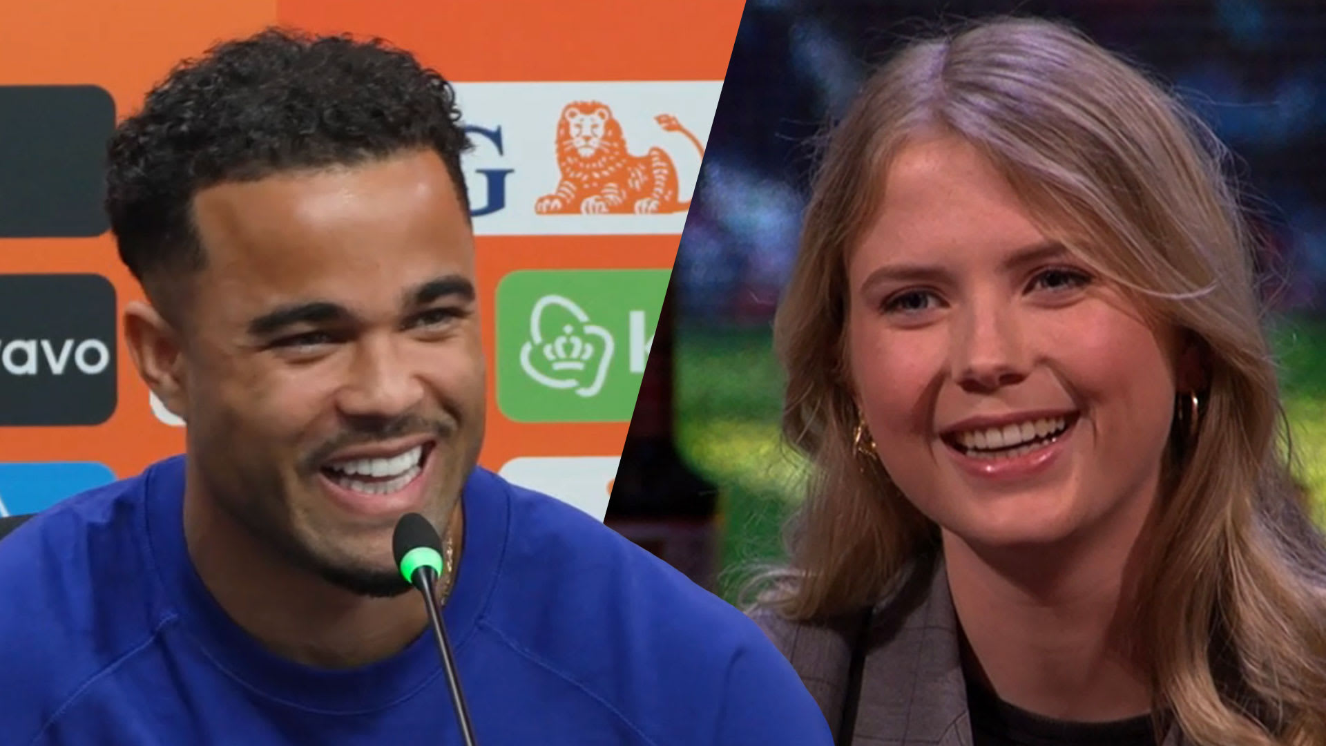 Kluivert grapt tegen Noa Vahle over zijn topvorm sinds vaderschap: 'Misschien maak ik wel een tweede!'