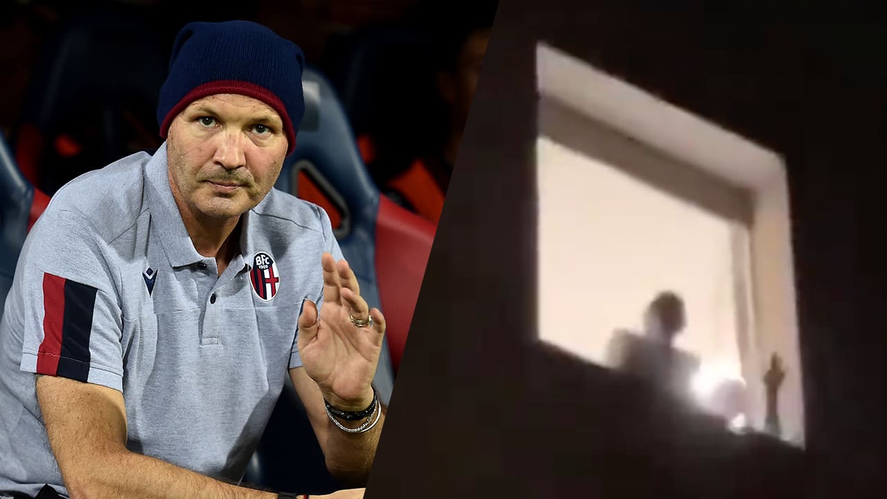 KIPPENVEL: Spelers Bologna vieren overwinning met zieke trainer