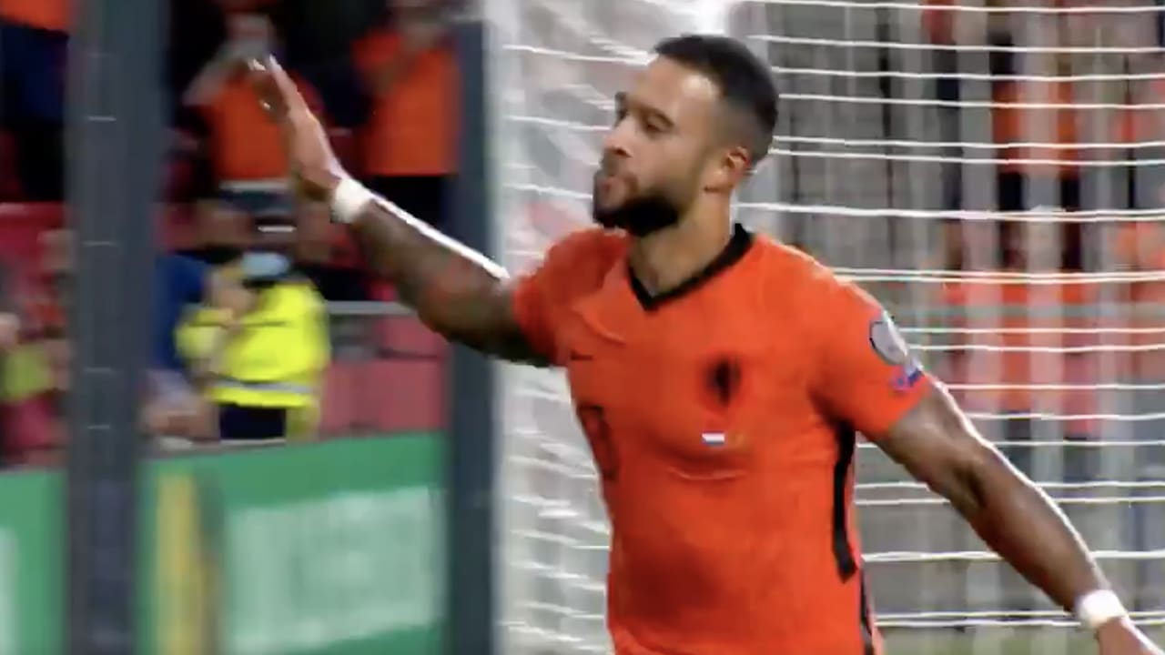 VIDEOGOAL: Memphis schiet Oranje op voorsprong tegen Montenegro