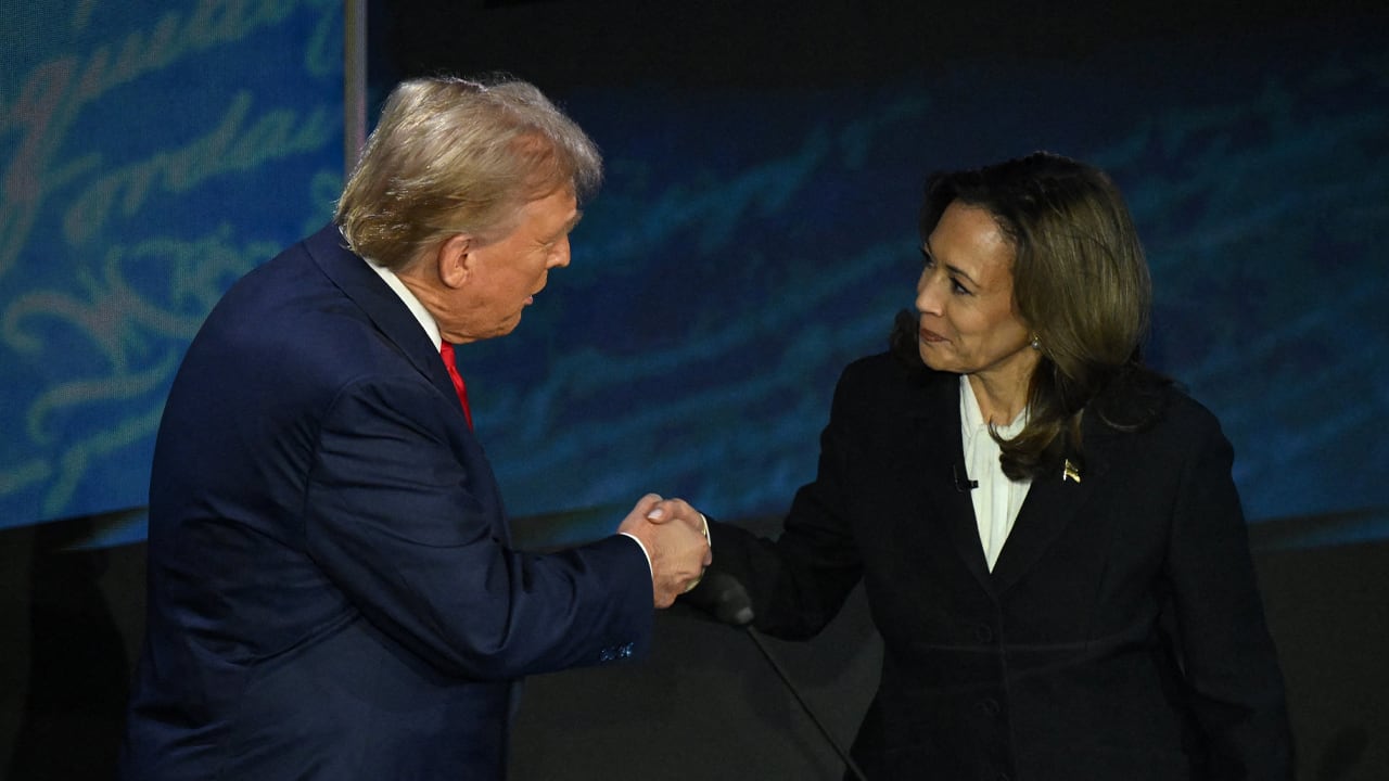 Donald Trump in de verdediging in eerste debat met Kamala Harris