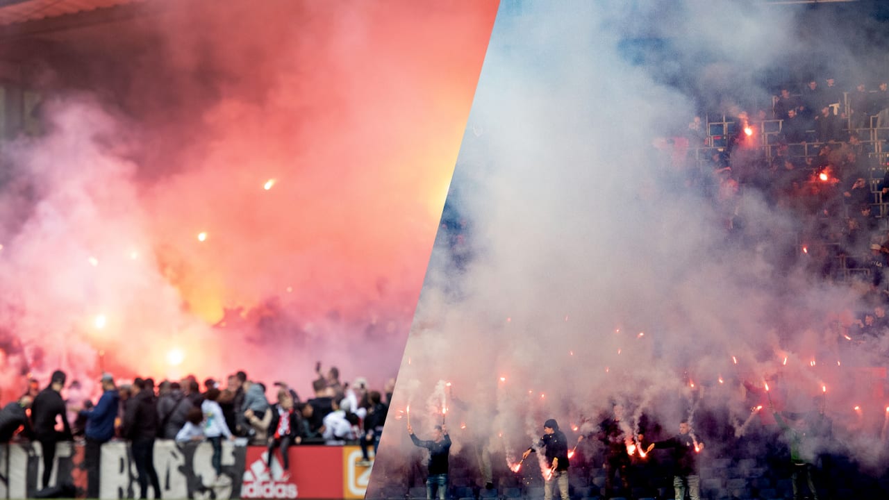 Heerlijke sfeer op laatste trainingen Ajax en Feyenoord voorafgaand aan Klassieker