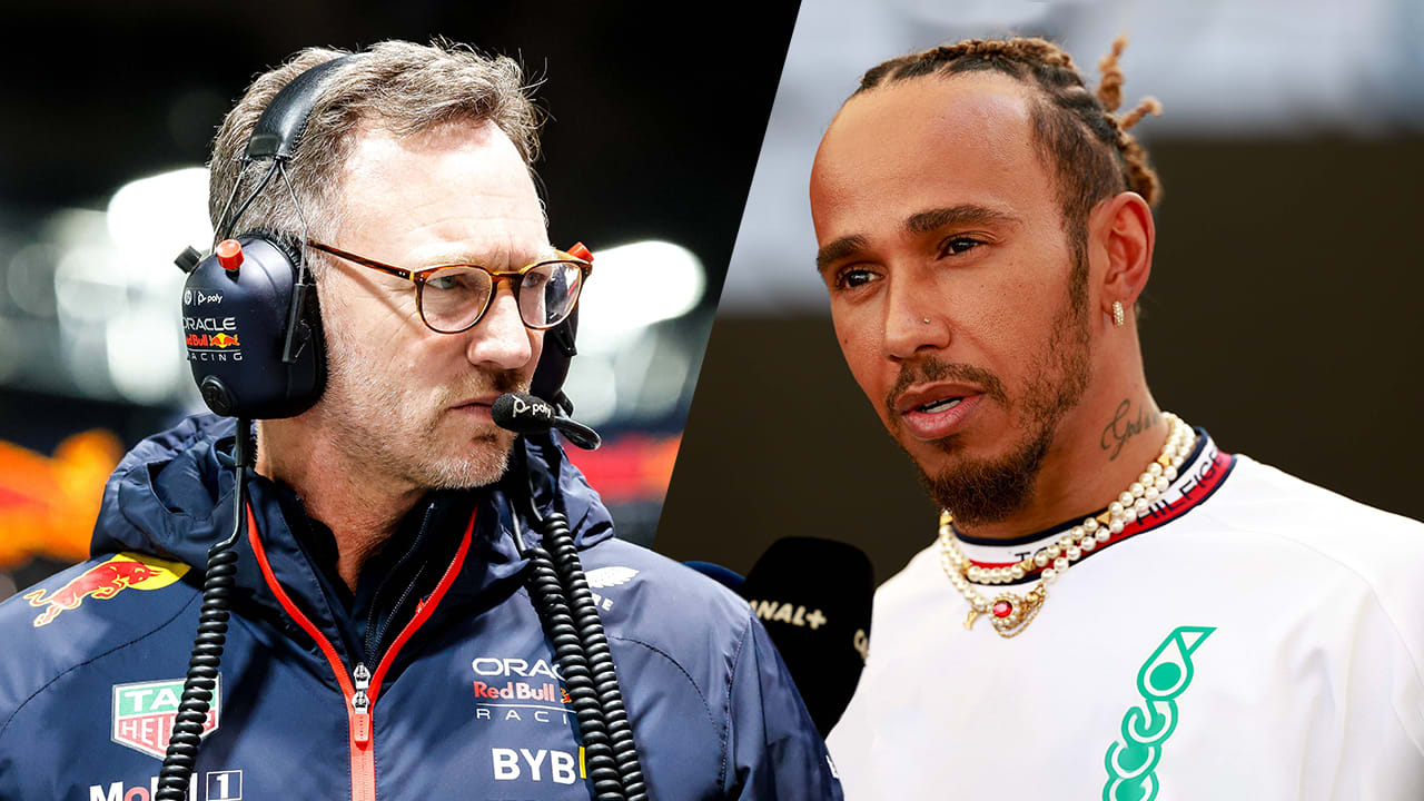 Hamilton ontkent gesprekken met Red Bull Racing: 'Horner zit gewoon te stoken'