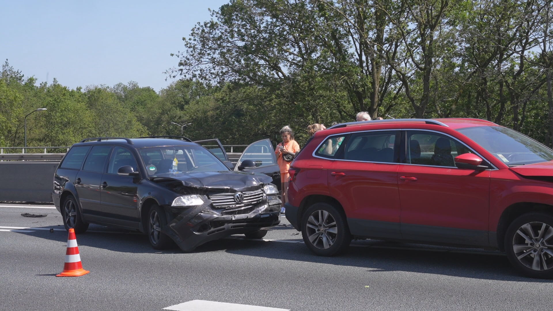 Zeven auto's betrokken bij grote kettingbotsing op A67