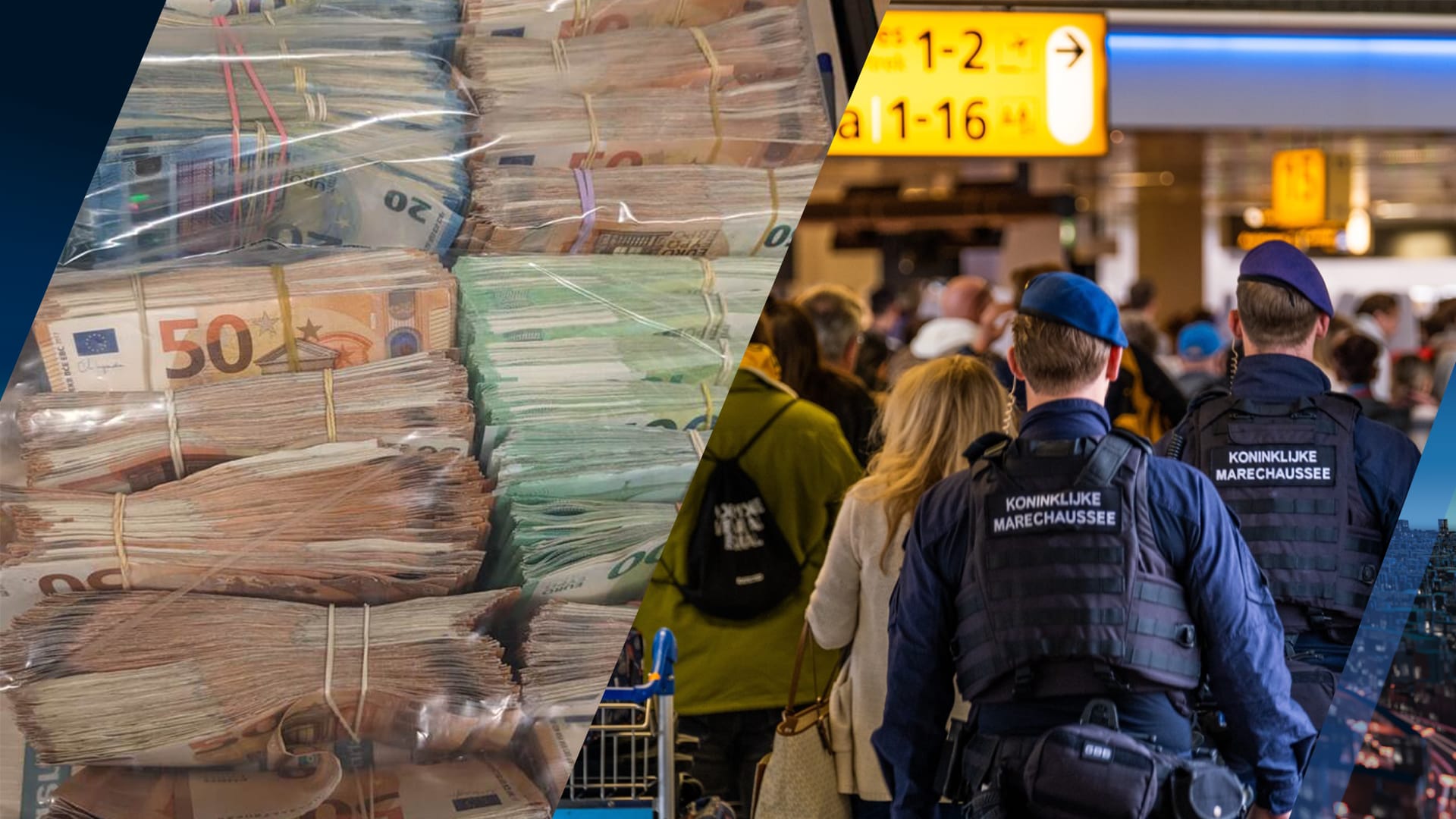 Douane pakt reiziger op Schiphol met een ton cash geld op zak