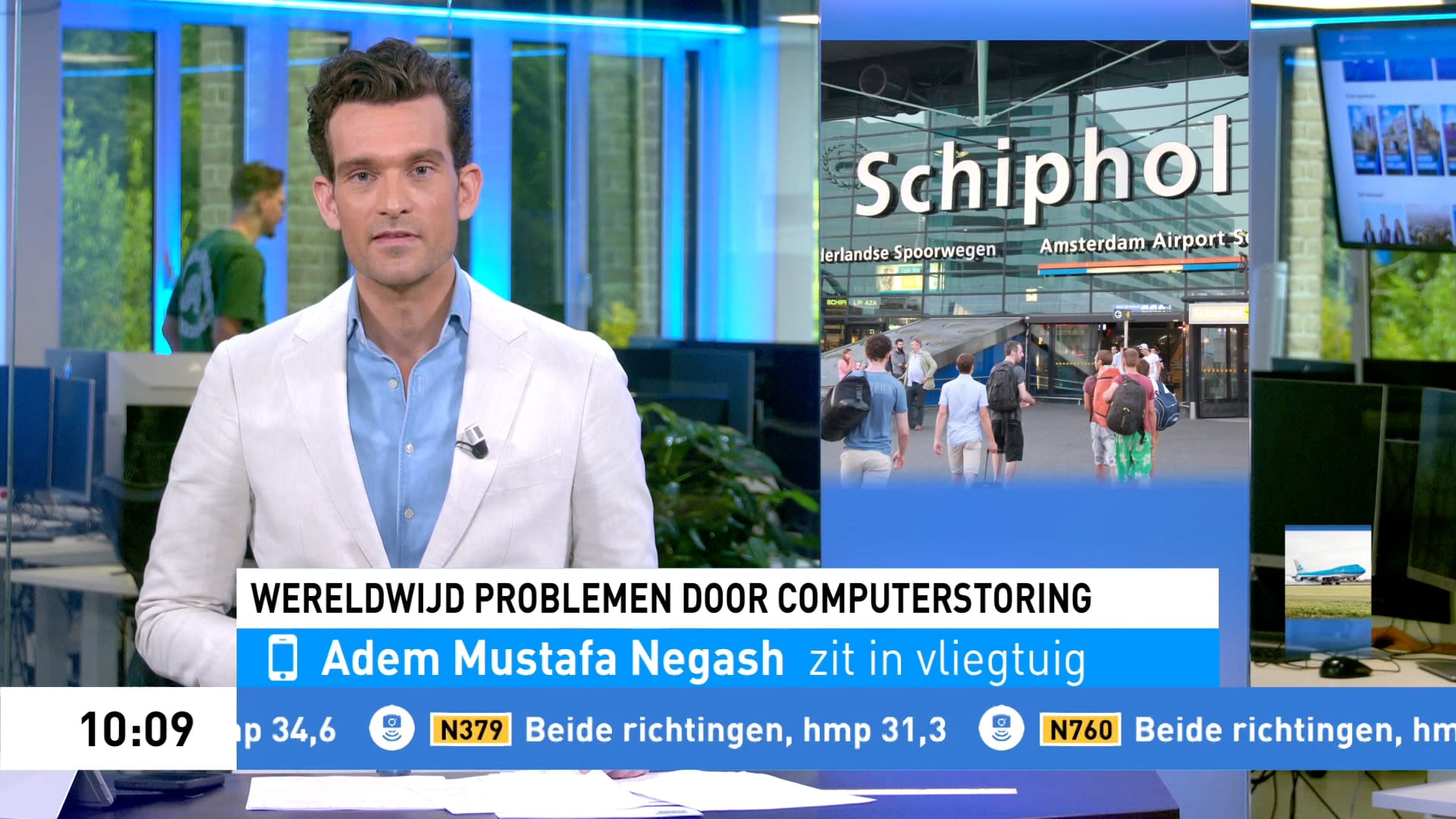 Reizigers op Schiphol merken gevolgen van wereldwijde computerstoring