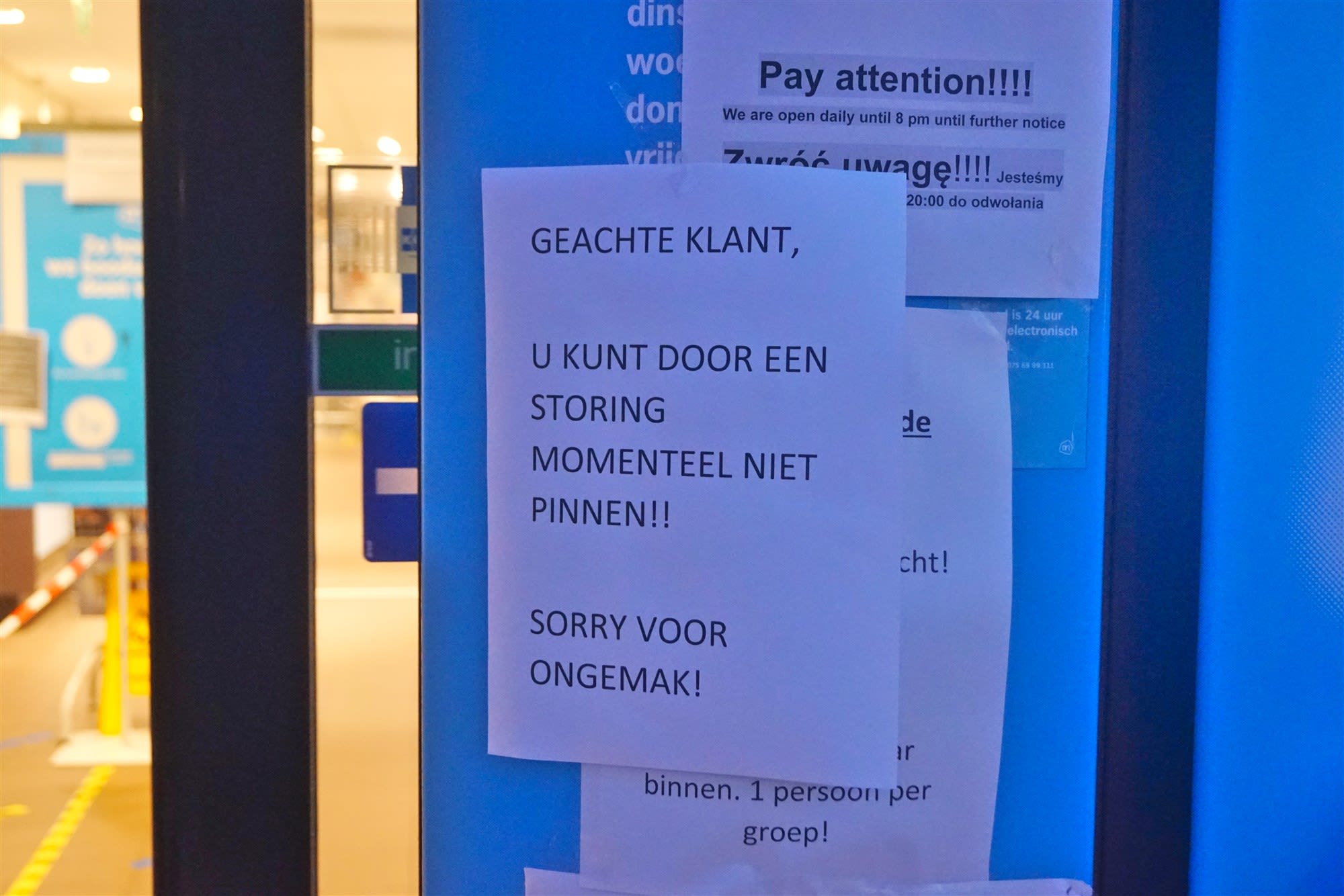 Landelijke pinstoring treft Albert Heijn, Gall &amp; Gall en Etos