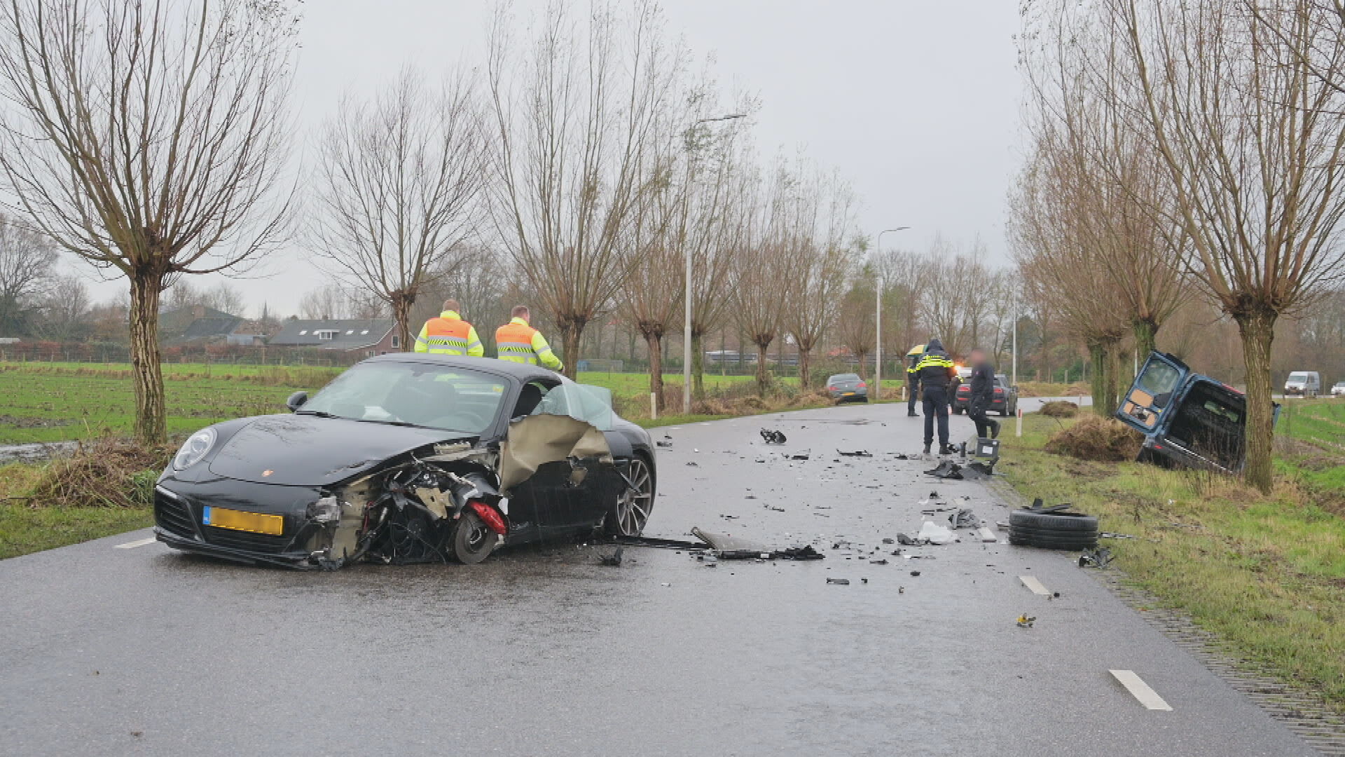 Porsche finaal in de kreukels na ongeval Sprundel