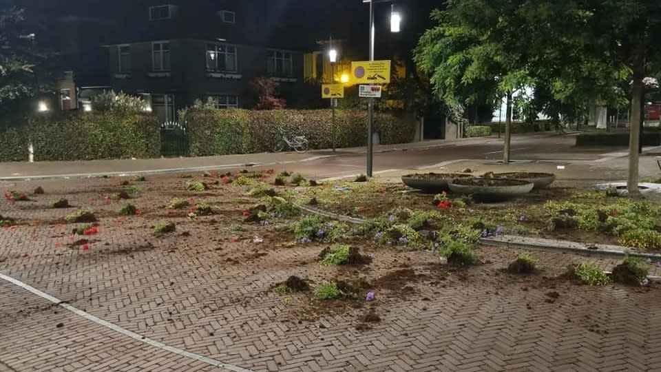 Baldadige jongeren trekken spoor van vernieling door Bergeijk