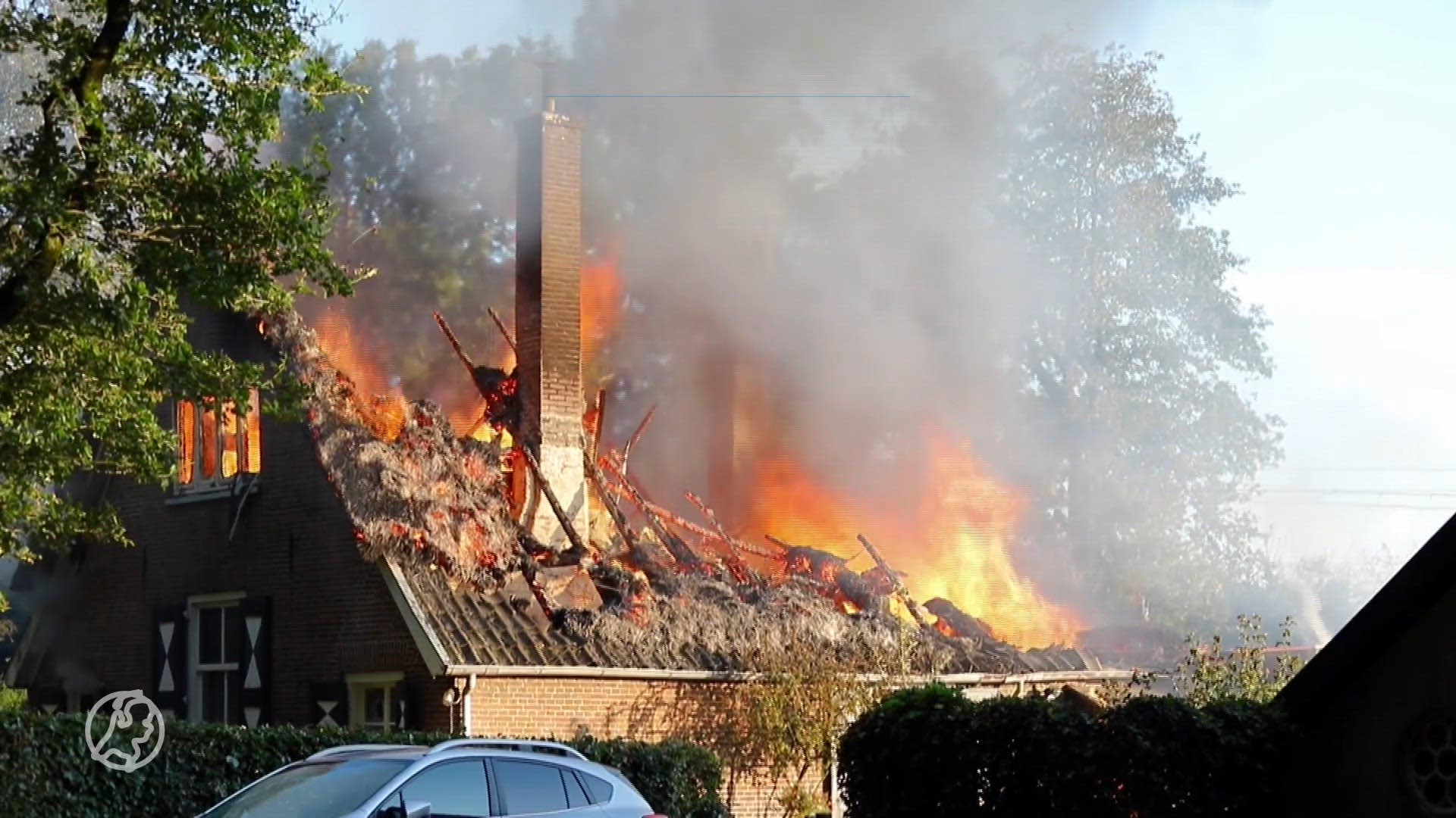 Grote brand verwoest monumentaal pand Twello