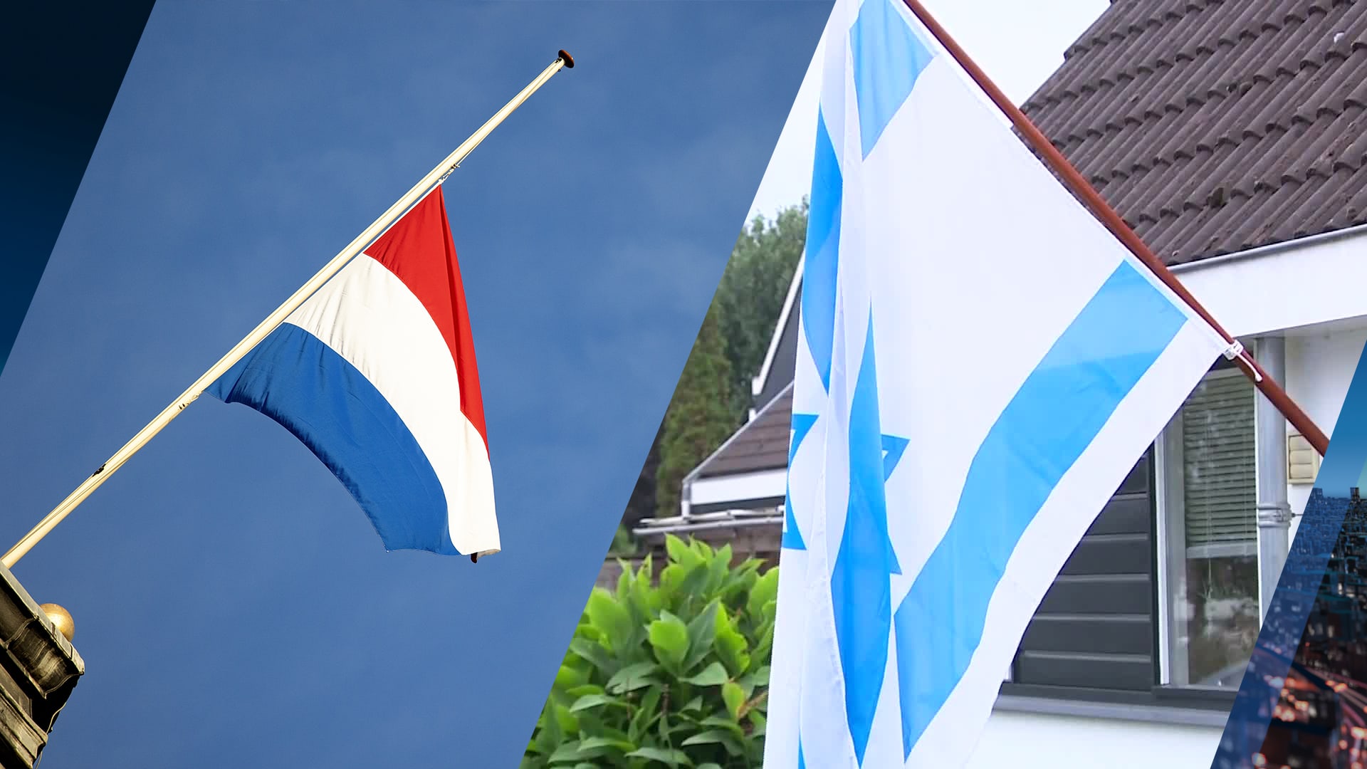 Nederlandse, vredes of Israëlische vlag, waar wappert welke vlag?