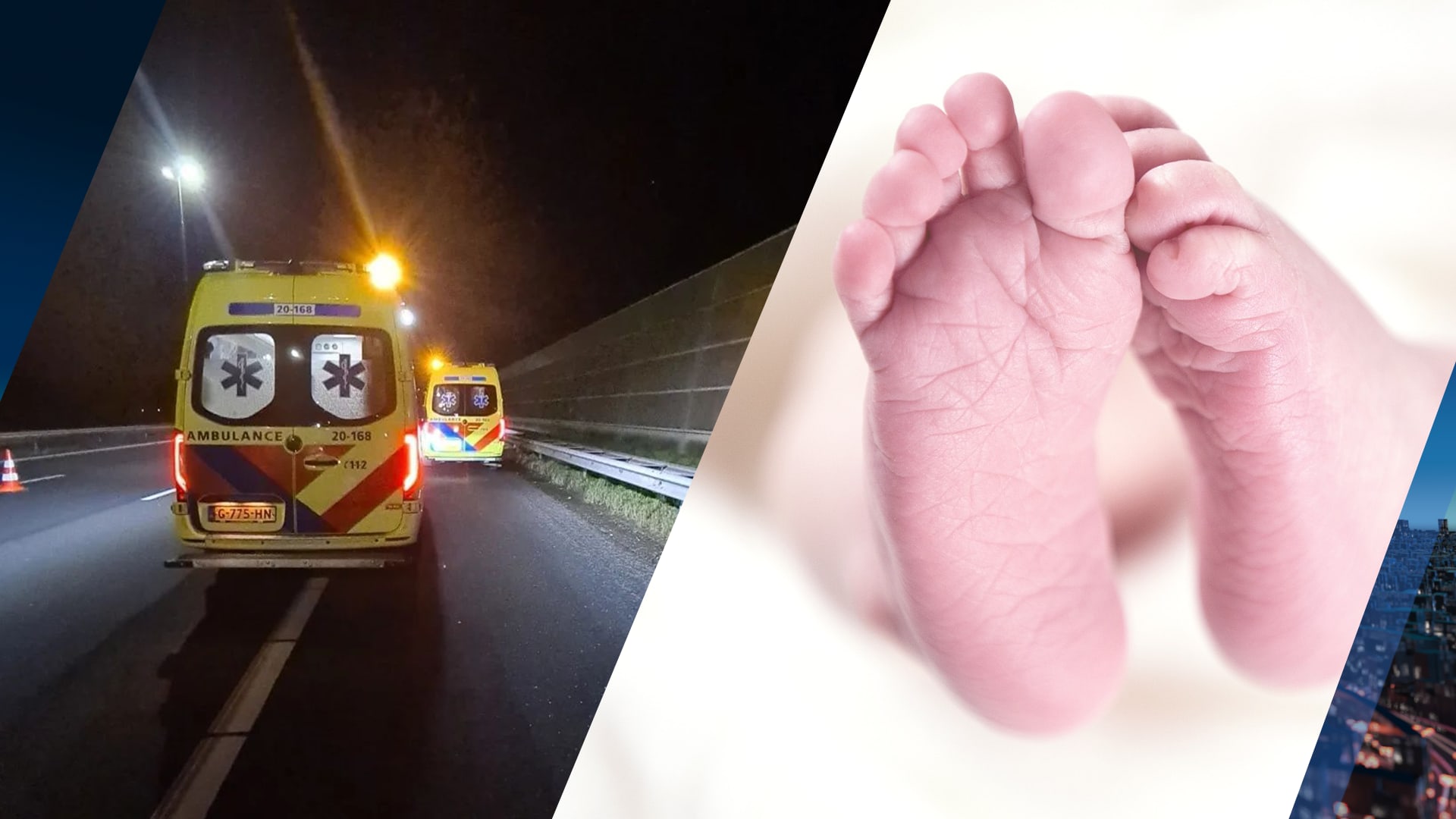 Bijzonder babynieuws: vrouw bevalt op de snelweg A16