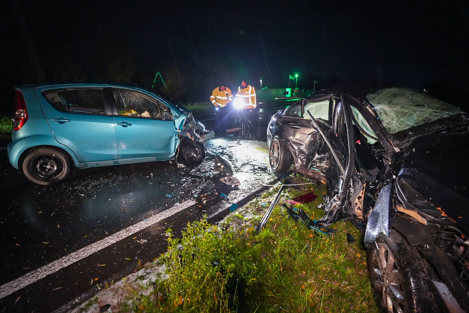 Wit laagje op de weg, meerdere ongelukken