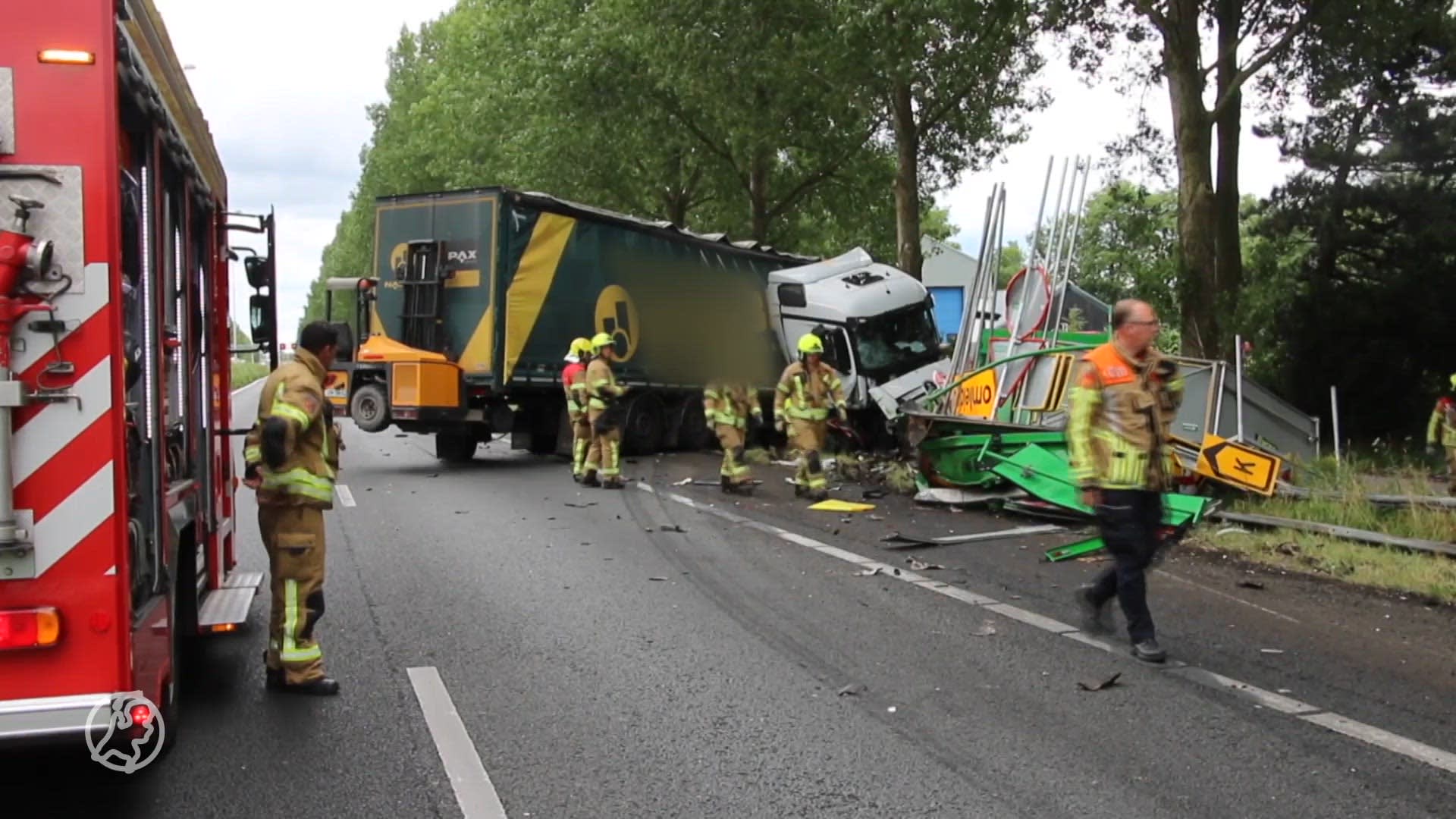 Ravage na ongeval op de A20, snelweg volledig dicht