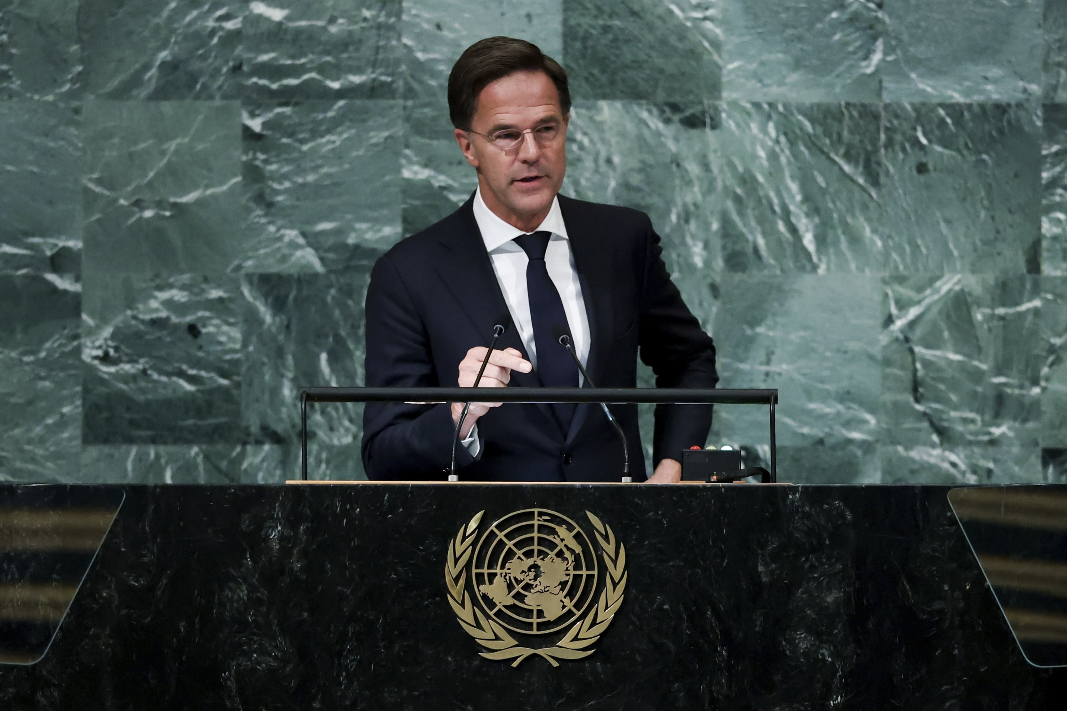 Rutte roept VN-landen op om zich achter Oekraïne te scharen: 'Poetins oorlog moet gestopt worden'