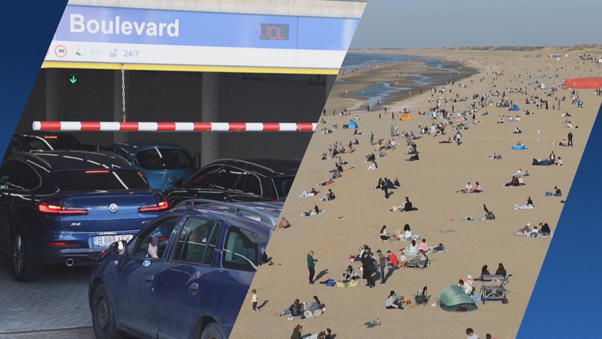 Zonnige lentedag zorgt voor drukte richting en op de stranden