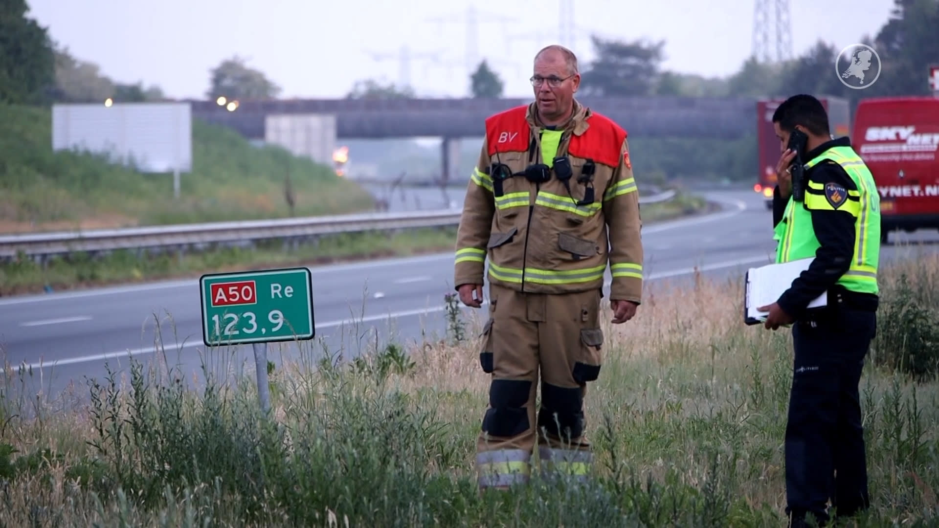 Voetganger overleden bij ongeval op A50 bij Uden