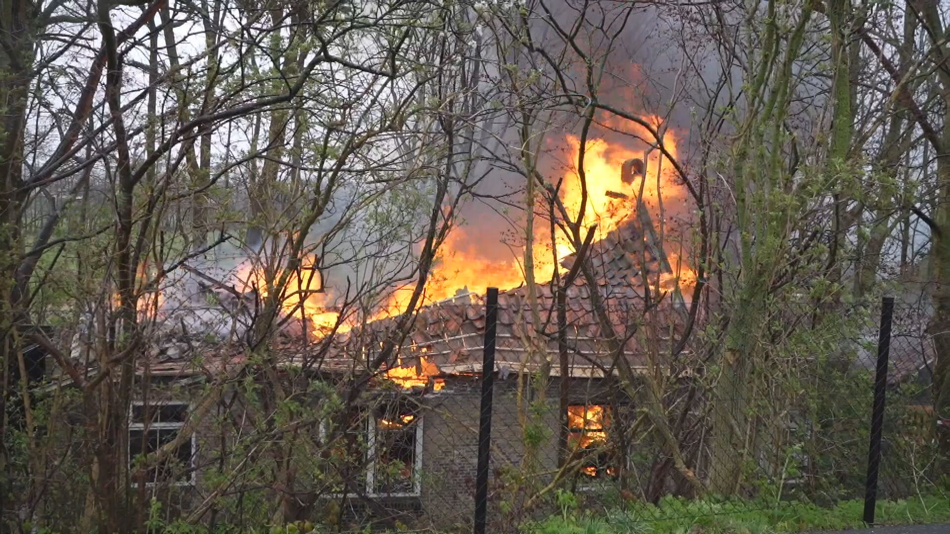 Dode bij uitslaande woningbrand in Hoogvliet, brandweer rukt massaal uit