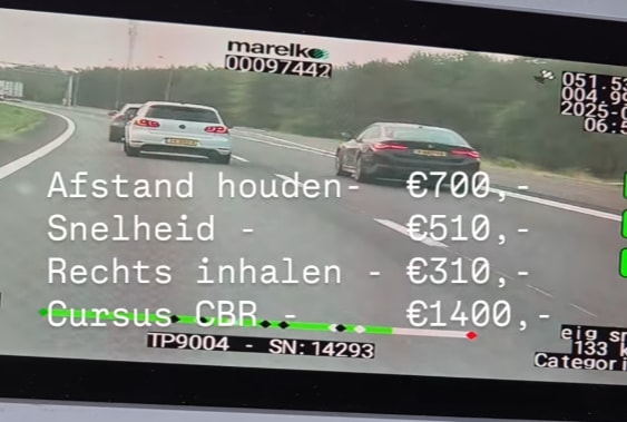 Te laat voor vlucht: dollemansrit op A58 levert man boeteregen op