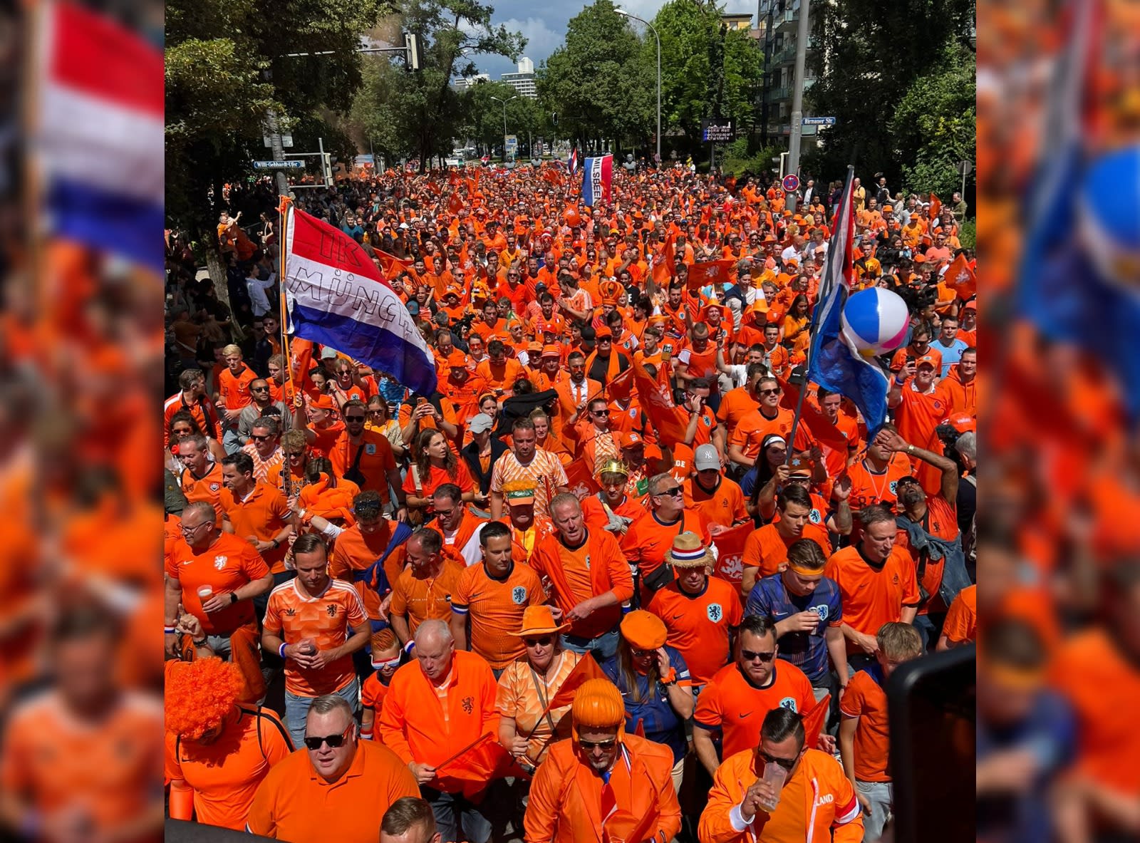 Nederlandse agenten vol lof over voorbeeldige Oranjefans: 'Het is hier een feestje'