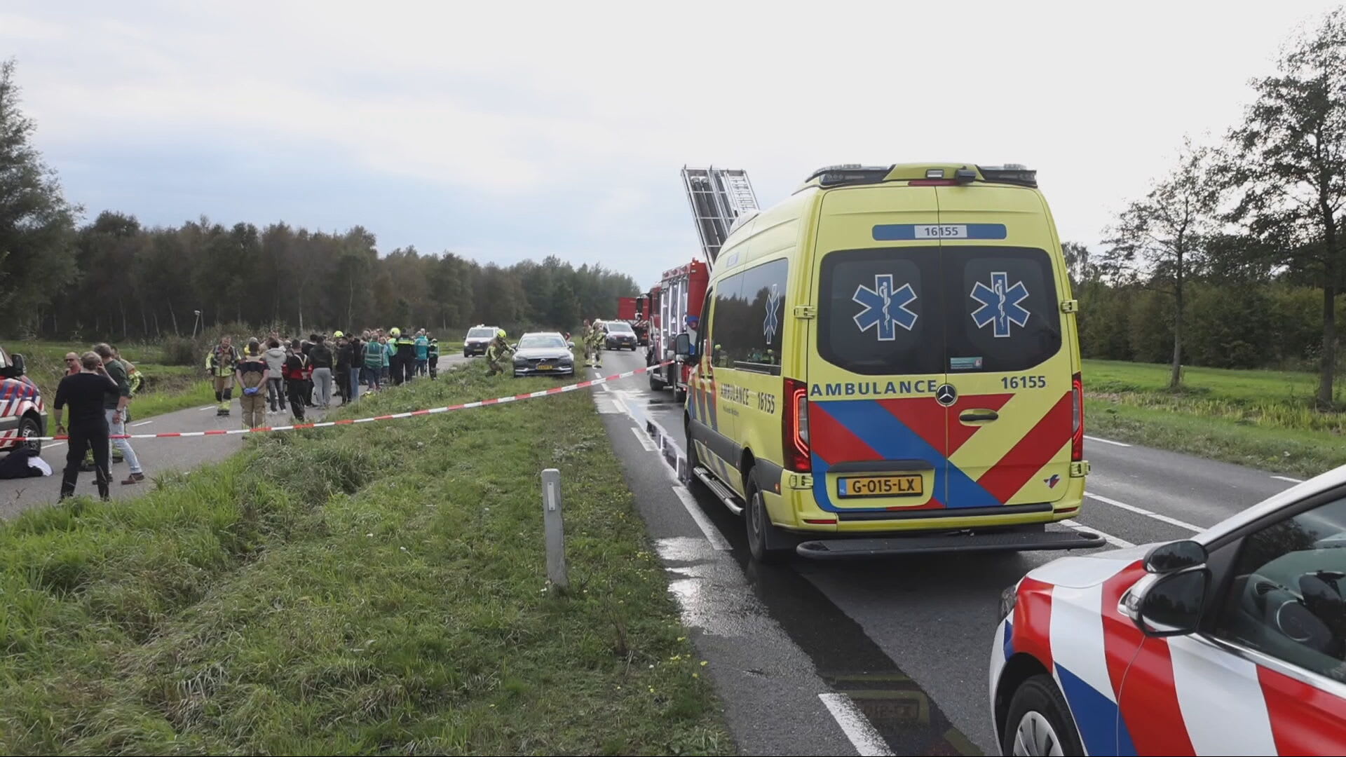 Vier jeugdvoetballers gewond, twee gereanimeerd bij auto-ongeluk N210