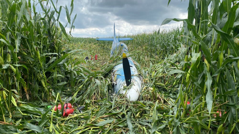 Spitfire neergestort in maisveld bij Hilversum