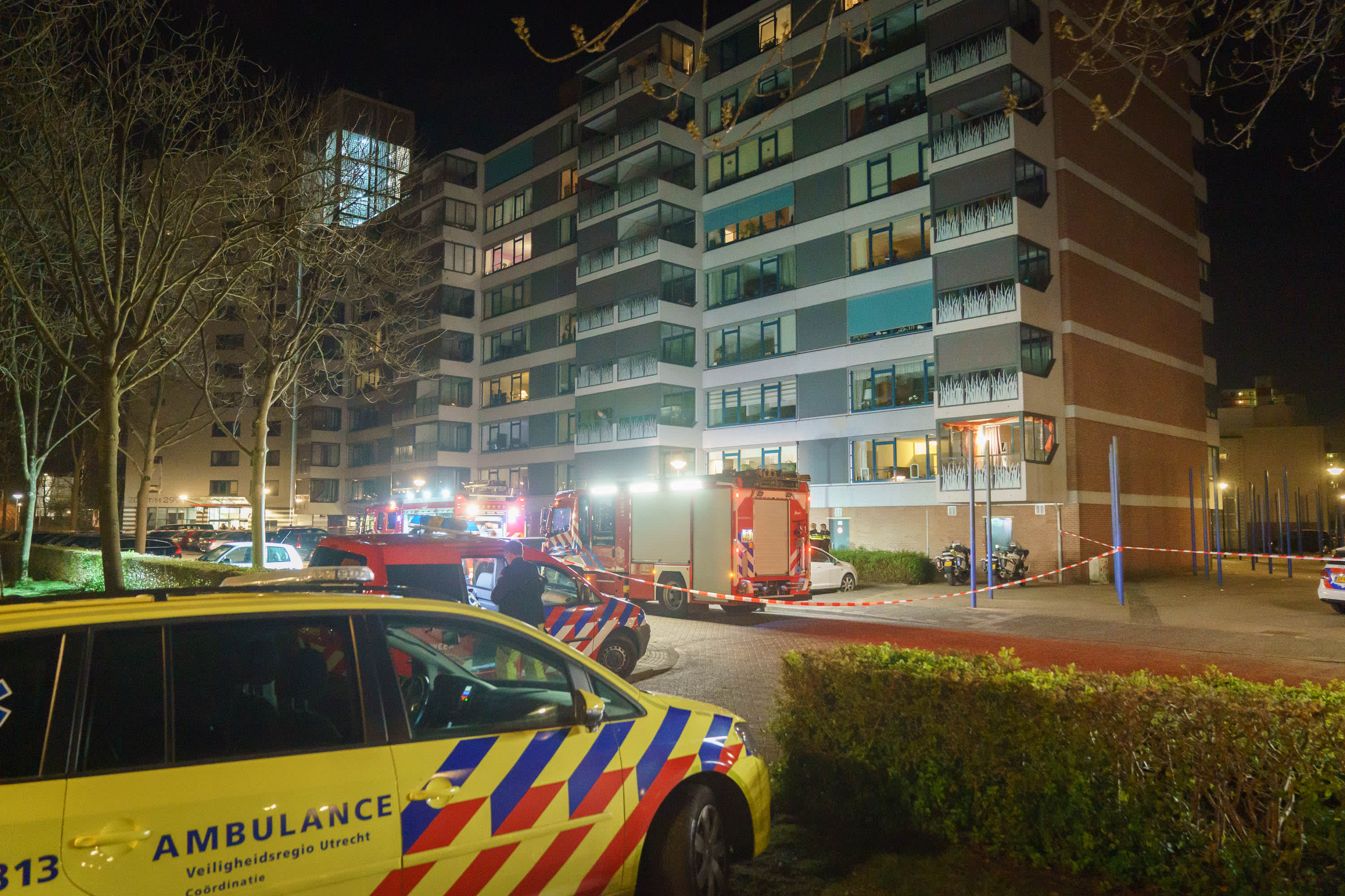 Gewonde en ontruimingen bij brand in seniorenflat in Amersfoort