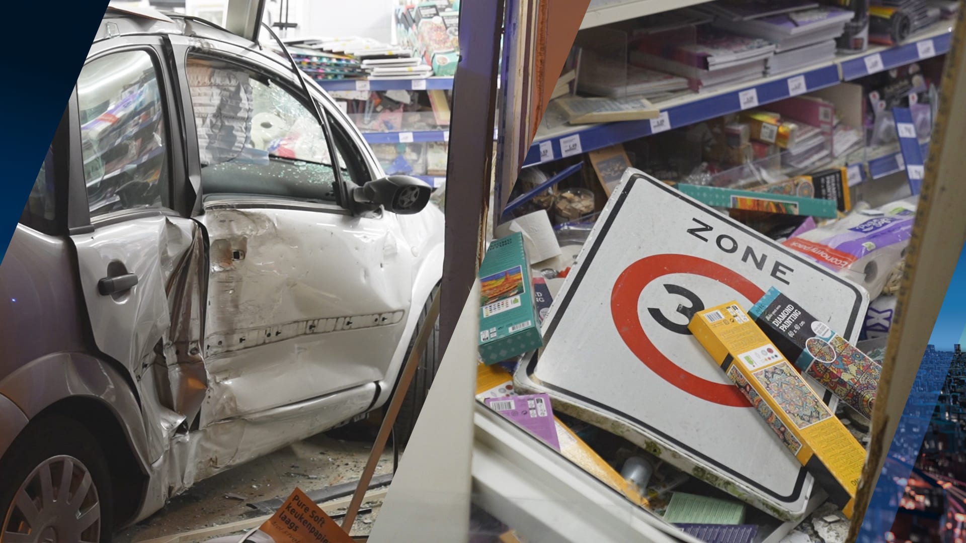 Dronken automobilist rijdt Action Eindhoven binnen en richt ravage aan