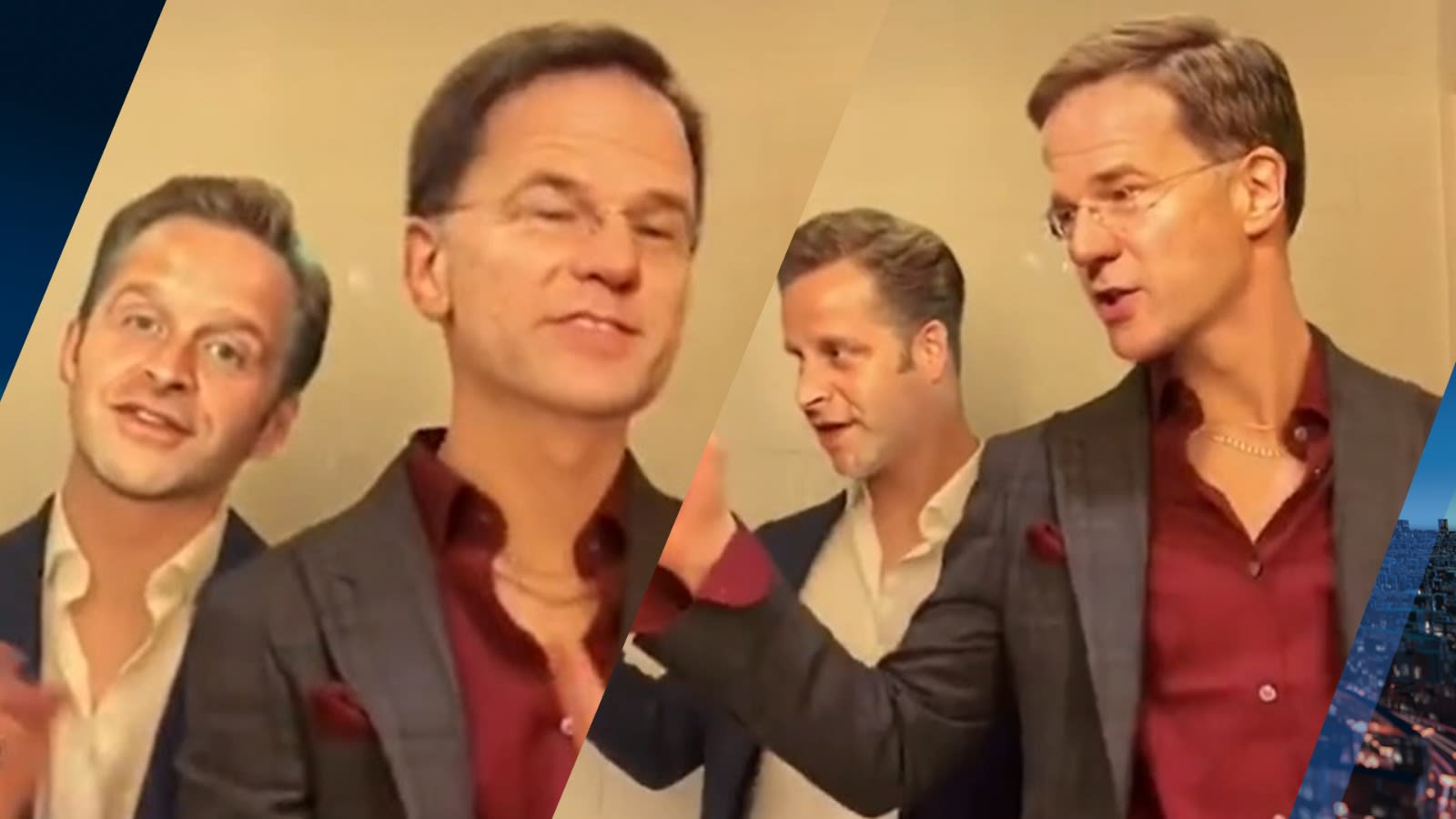 Zo zag je Hugo de Jonge en Mark Rutte nog nooit
