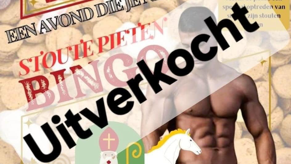 Stripper zwaait met geslachtsdeel in het rond tijdens jaarlijkse 'Stoute Pieten Bingo'