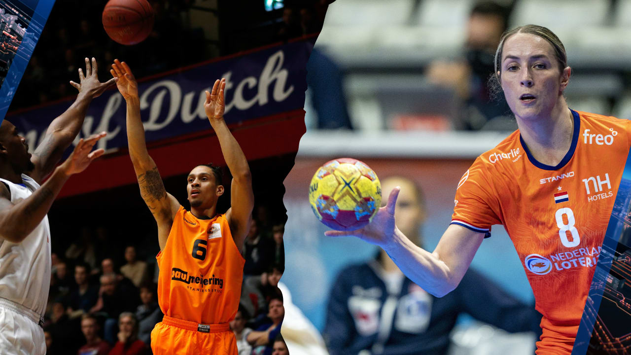 Handbalster Abbingh en basketballer De Jong vlaggendragers Spelen