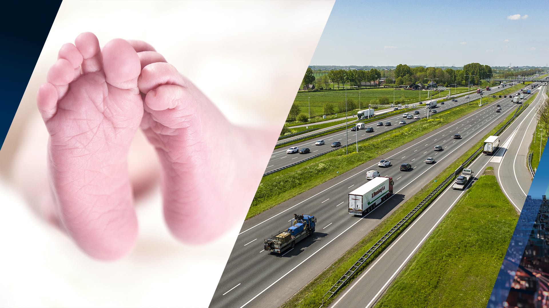 Beschuit met muisjes op de snelweg: baby Amalia geboren langs de A12