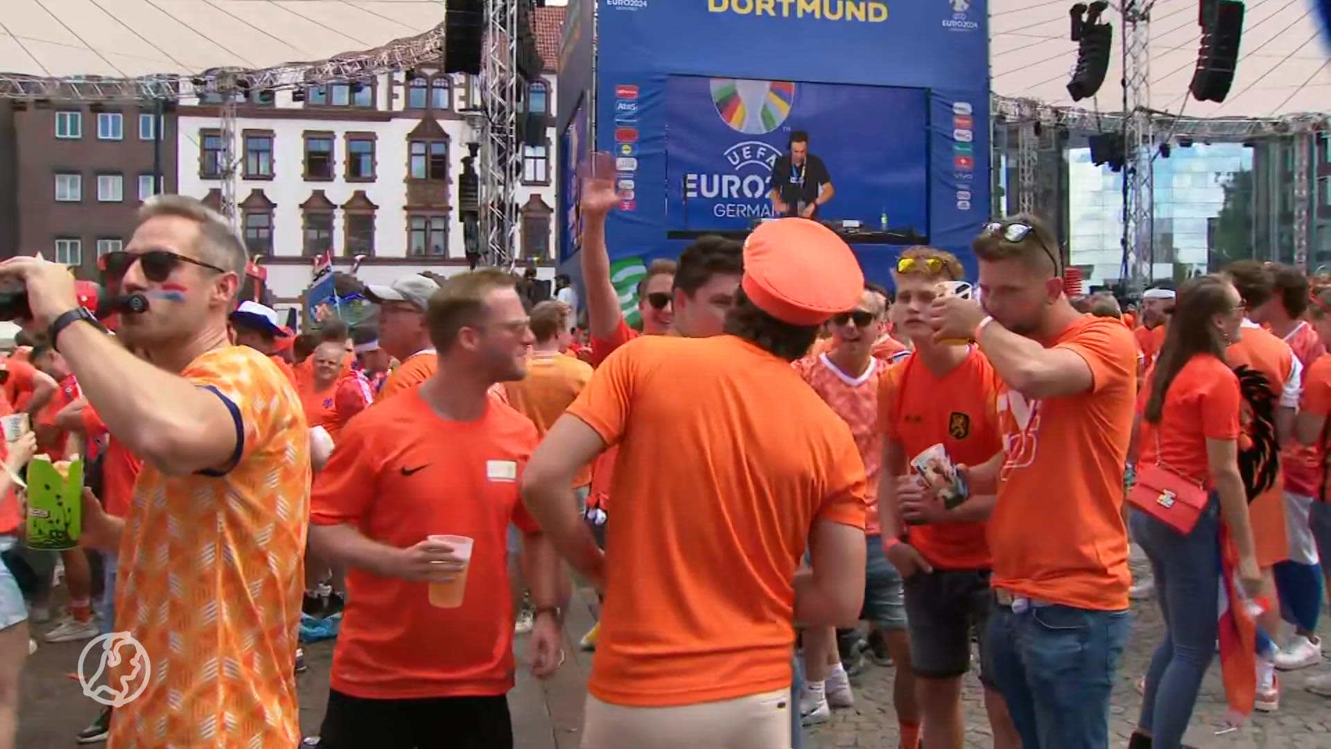 Terugkijken: Oranjefans in Dortmund kunnen niet wachten tot de halve finale begint