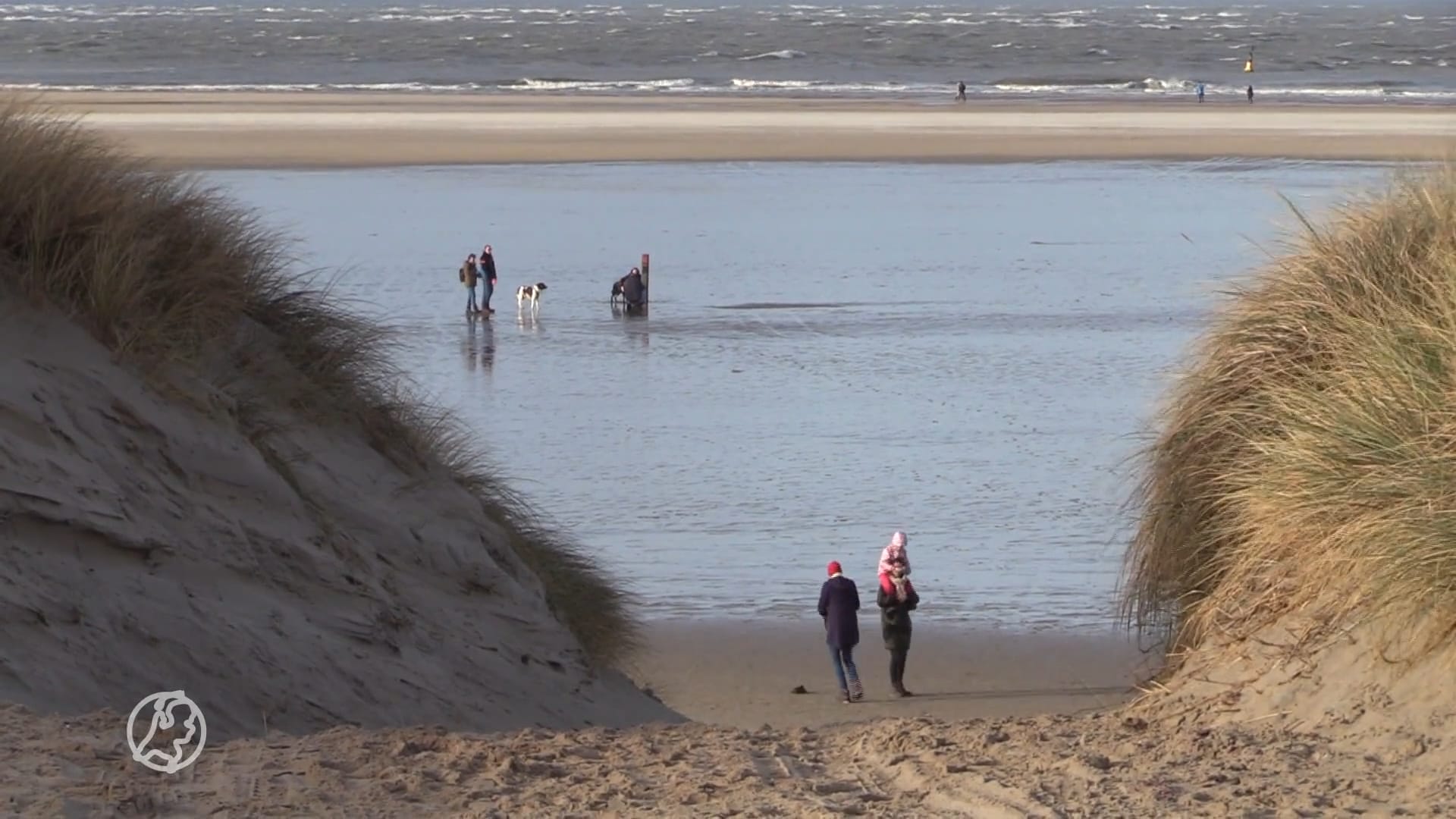 Brandweer redt vrouw uit drijfzand in De Cocksdorp op Texel