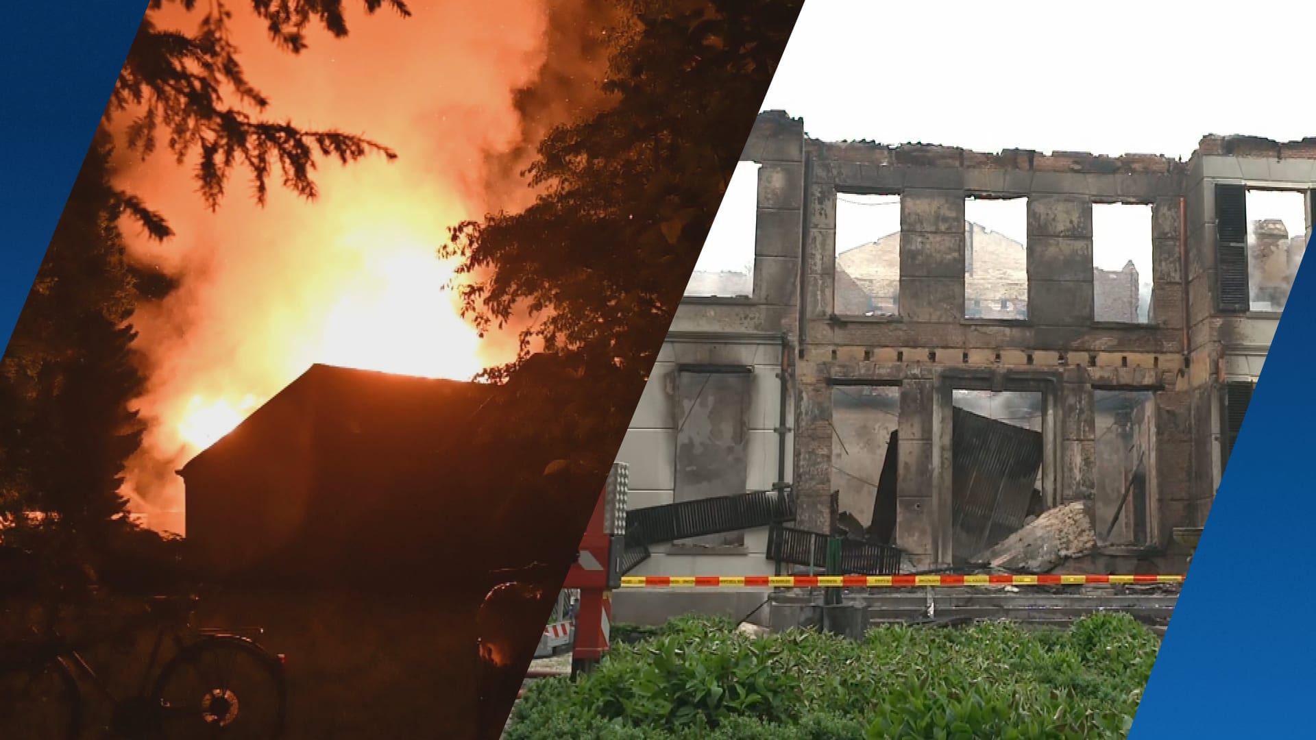 Felle uitslaande brand verwoest monumentaal landhuis in Breda | Hart van Nederland