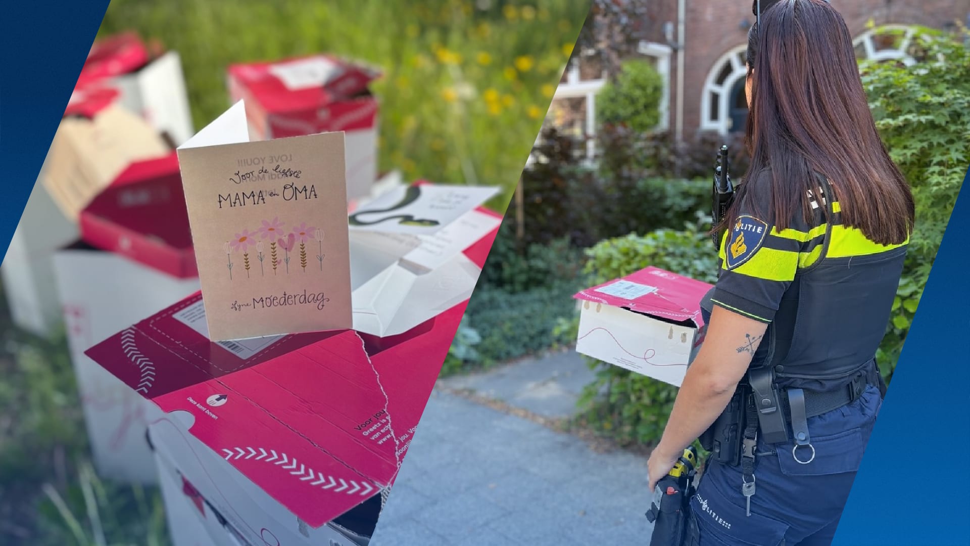 Politieagenten bezorgen massaal bestolen moeders alsnog fijne Moederdag
