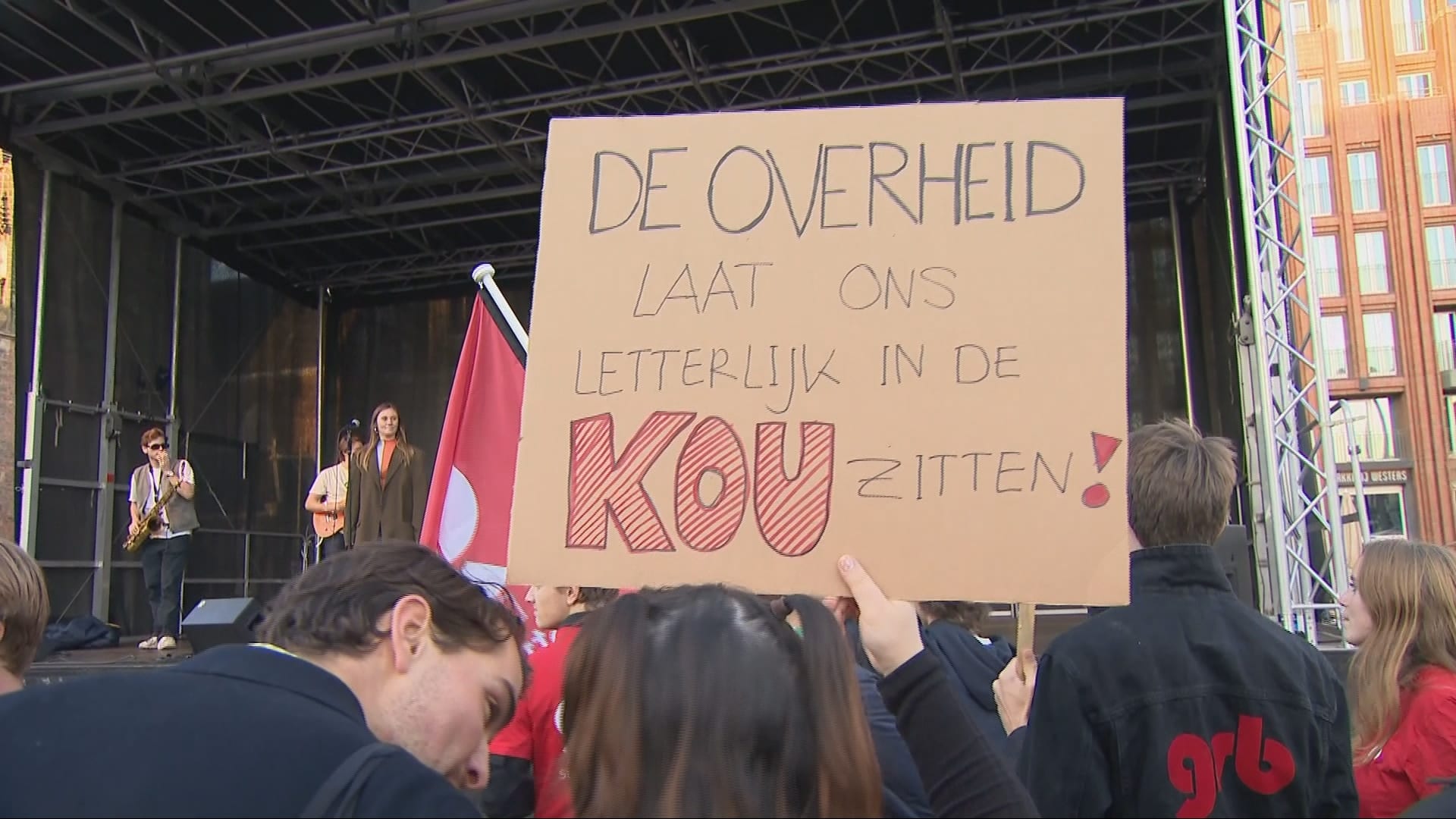 Studenten protesteren in Utrecht tegen de langstudeerboete