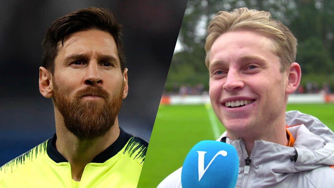 De Jong geniet in Barcelona: 'Nog steeds leuk om met Messi te trainen'