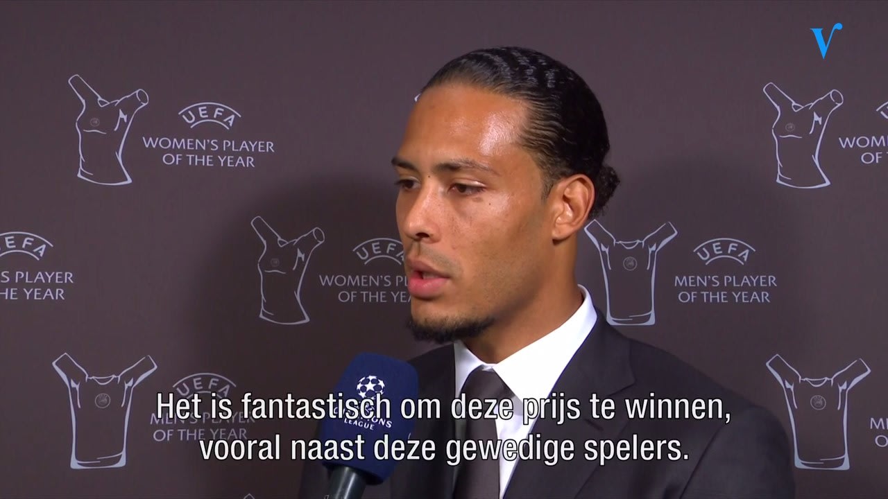 Van Dijk: 'Fantastisch deze prijs te winnen naast deze geweldige spelers'