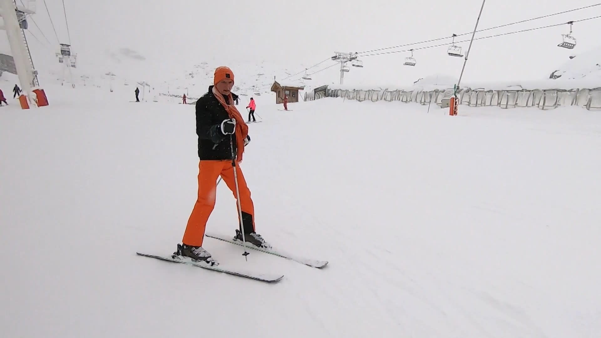 Martien is het skiën nog niet verleerd!