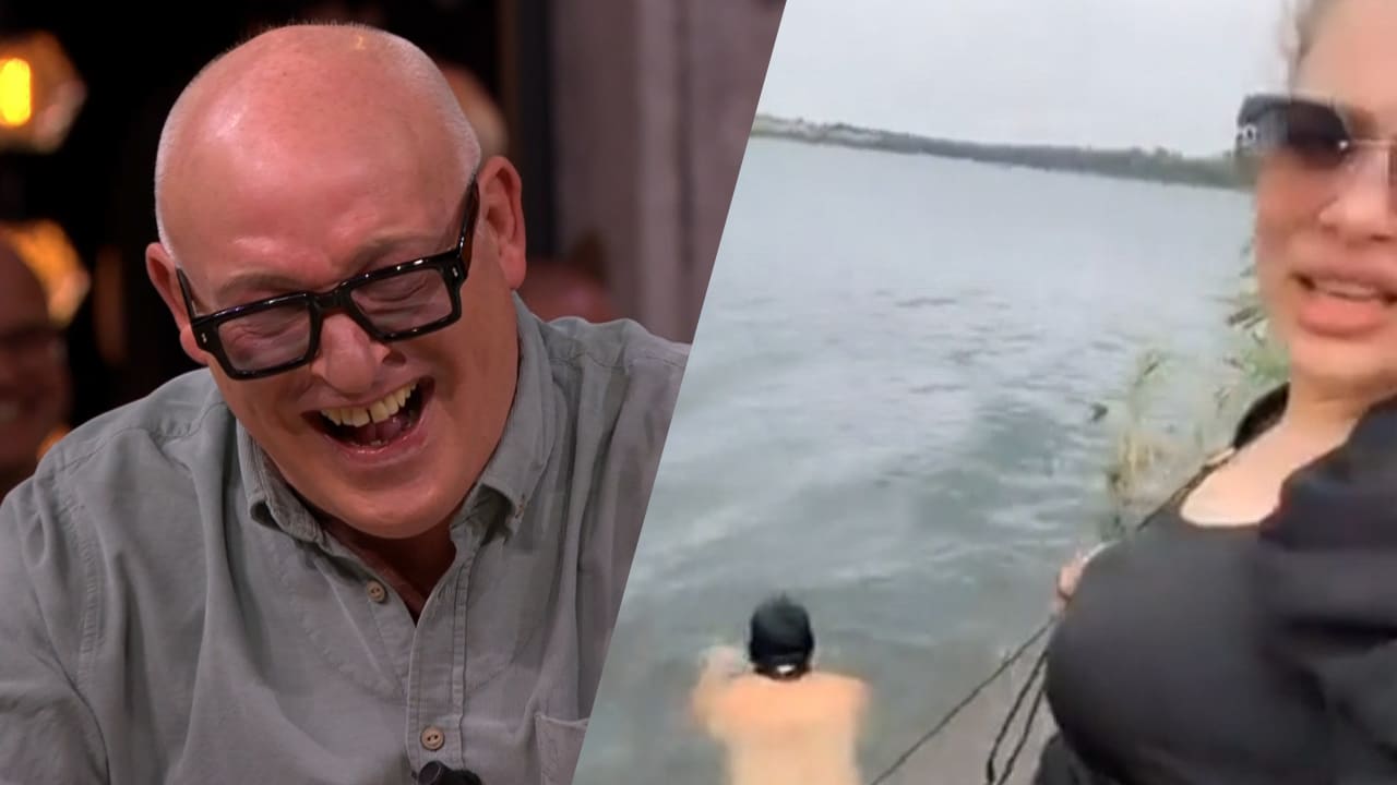 René giert om ordinair filmpje over Vandaag Inside-hondenriem: 'Hupsakee!'