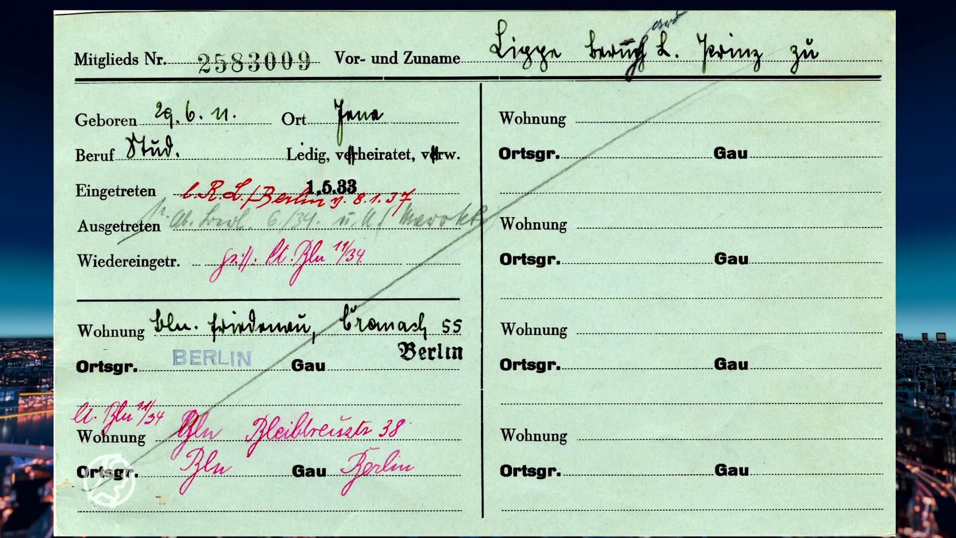 Rijksvoorlichtingsdienst: NSDAP-lidmaatschapskaart prins Bernhard bestaat